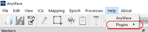 Plugins menu